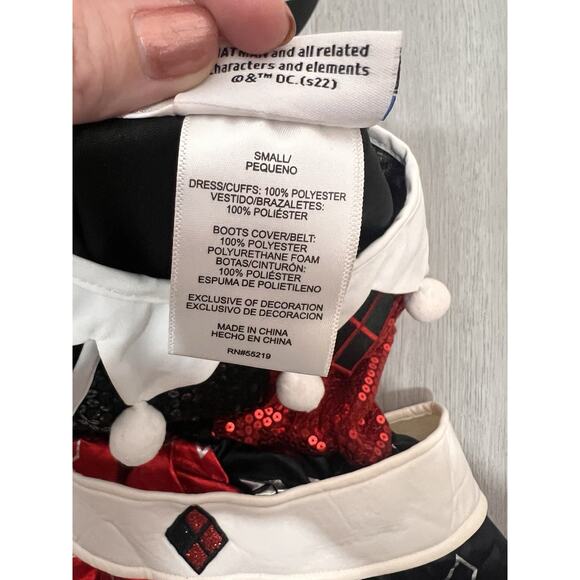 Dc Comics harley quinn Halloween Cosplay costume kids Size Small - Picture 4 of 5